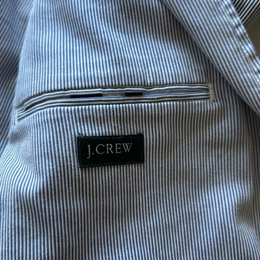 J. Crew Men’s Vintage Coastal Striped 3 Button Cotton Sport Coat